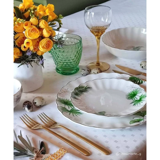 طبق جانبي 19 سم من Easy Life Exotique - أبيض وأخضر - ايزي  لايف - Image 4