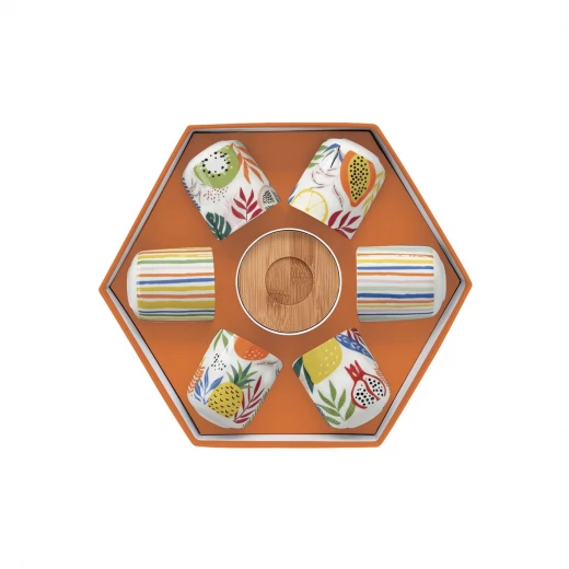 طقم فناجين قهوة 12 قطعة 110 مل بعلبة من Easy Life Tutti Frutti - ألوان متعددة - ايزي  لايف - Image 3