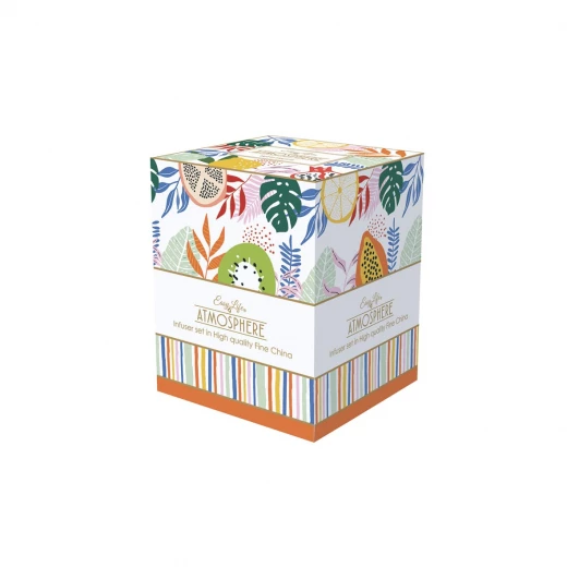 طقم كوب بمصفاة وغطاء 350 مل بعلبة من Easy Life Tutti Frutti - ألوان متعددة - ايزي  لايف - Image 3
