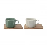 Easy Life Take a Break Mug Set in Box - Gray & Green, 250ml, 4-Piece - Easy Life