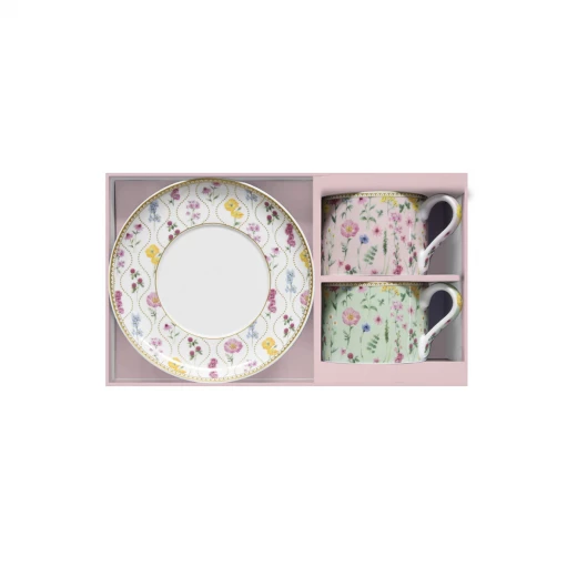 طقم فناجين شاي 4 قطع 240 مل بعلبة من Easy Life Meadow Flowers - ألوان متعددة - ايزي  لايف - Image 3