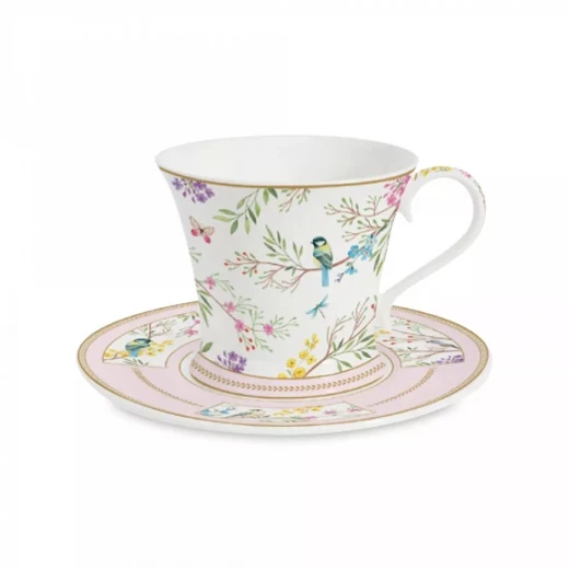 Easy Life Birds Melody 350ml Teacup & Saucer Set - Multicolored - Easy Life - Image 4