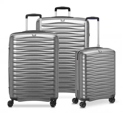 Roncato Wave Set of 3 Hard Trolley Bags - Champagne - Roncato - Image 2
