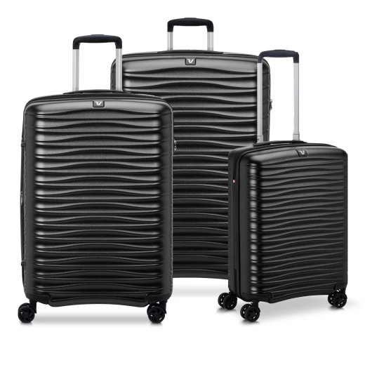 Roncato Wave Set of 3 Hard Trolley Bags - Black - Roncato - Image 2