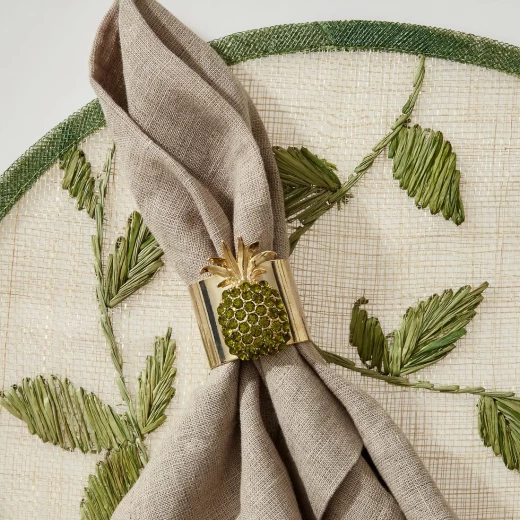 Desideri Di Casa Irlanda 2-Piece Dinner Napkins Set - Taupe - Desideri - Image 2