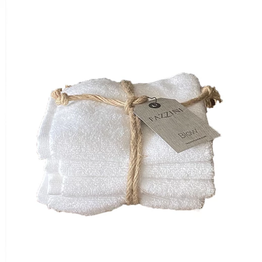 Fazzini Blow Washcloth Set - White 30x30cm 4-Piece - Fazzini - Image 2