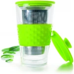 Ibili Vaso 250ml Tea Glass with Filter - Green - Ibili