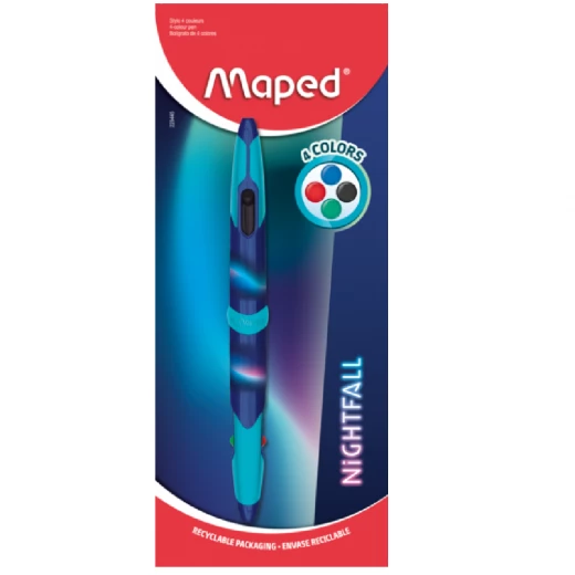 Maped Ball Pen Twin Tip Nightfall 4-colour Maped Ball Pen Twin Tip Nightfall 4-colour
