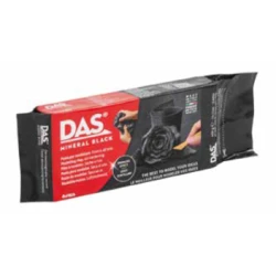 DAS Mineral Black Air-Drying Clay 400g with Natural Mineral Glitter Effect for Interior Design, Dioramas & Creative Crafts (15x7x2.5cm)