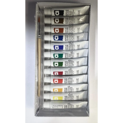 Acrylic coloring paint 12colorsX6ml - Image 2