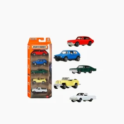 Matchbox 1:64 Scale 5-Pack – Assorted – Each vehicle is crafted in a 1:64 scale with realistic details and authentic decos – Model C1817
