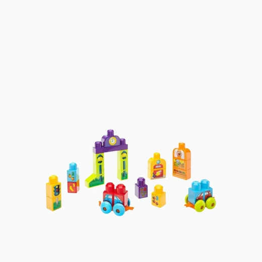 Mega Bloks Build 'n Learn Table – Includes building blocks and special pieces for constructing scenes like towns or houses – Model CNM42 - Mega Bloks - Image 5
