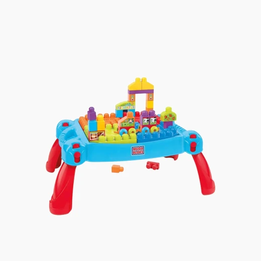 Mega Bloks Build 'n Learn Table – Includes building blocks and special pieces for constructing scenes like towns or houses – Model CNM42 - Mega Bloks - Image 17