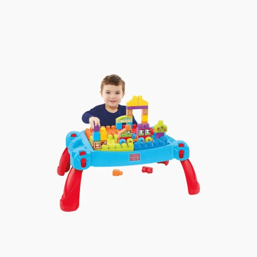 Mega Bloks Build 'n Learn Table – Includes building blocks and special pieces for constructing scenes like towns or houses – Model CNM42 - Mega Bloks - Image 19