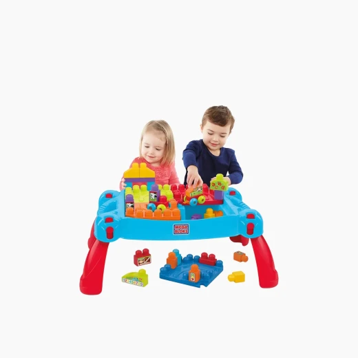 Mega Bloks Build 'n Learn Table – Includes building blocks and special pieces for constructing scenes like towns or houses – Model CNM42 - Mega Bloks - Image 24