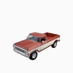 مايستو 1979 فورد F150 بيك اب نموذج سيارة مصبوبة - مقياس 1:18 - أبواب مفتوحة، غطاء محرك السيارة، والباب الخلفي لعرض مفصل - موديل 31462 BU