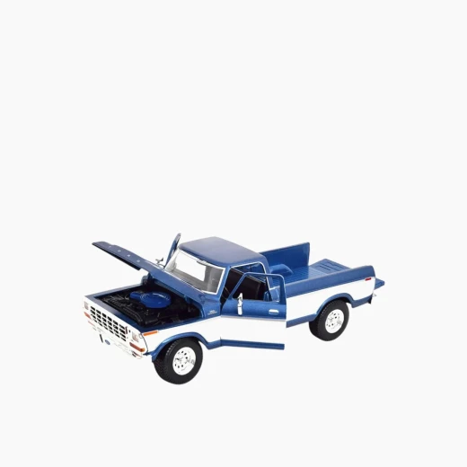 مايستو 1979 فورد F150 بيك اب نموذج سيارة مصبوبة - مقياس 1:18 - أبواب مفتوحة، غطاء محرك السيارة، والباب الخلفي لعرض مفصل - موديل 31462 BU - مايستو - Image 22