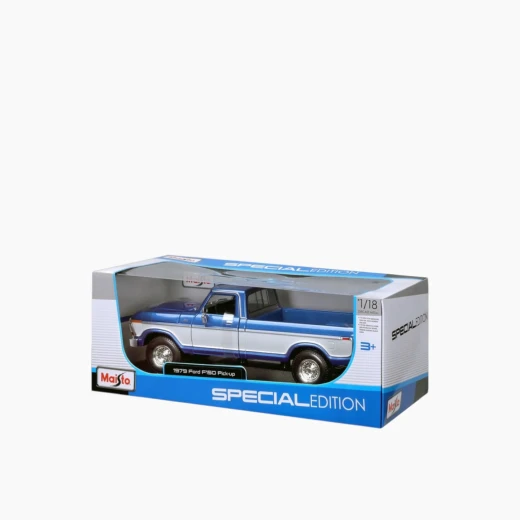 مايستو 1979 فورد F150 بيك اب نموذج سيارة مصبوبة - مقياس 1:18 - أبواب مفتوحة، غطاء محرك السيارة، والباب الخلفي لعرض مفصل - موديل 31462 BU - مايستو - Image 23