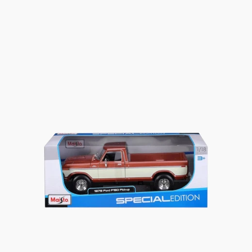 مايستو 1979 فورد F150 بيك اب نموذج سيارة مصبوبة - مقياس 1:18 - أبواب مفتوحة، غطاء محرك السيارة، والباب الخلفي لعرض مفصل - موديل 31462 BU - مايستو - Image 19