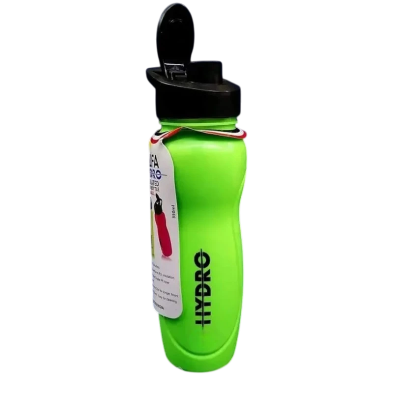 FLAIR HYDRO Insulated Water Bottle – Small – Green with Black Lid and Carry Strap 350 ML - Flair