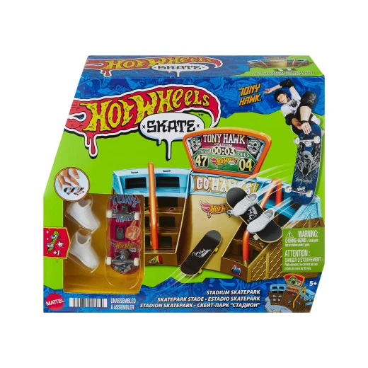 مجموعة التزلج على الجليد من Hot Wheels - متنوعة - تتضمن لوحة أصابع حصرية معتمدة من توني هوك - موديل HGT91 - ماتيل - Image 6