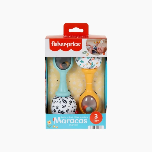 فيشر برايس راتل آند روك ماراكاس - تتميز بخرزات ملونة وكرات ناعمة تضفي اهتمامًا ملموسًا وبصريًا - موديل HMF34 - فيشر برايس - Image 2