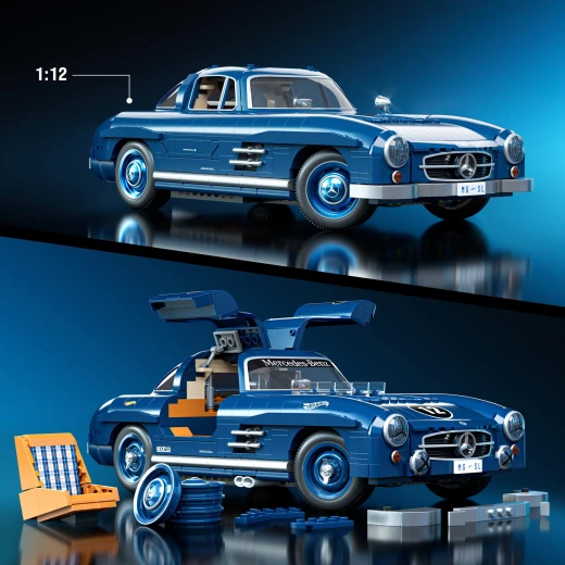 Mattel Brick Shop Hot Wheels Mercedes-Benz 300 SL – Additional – Die-Cast Collectible Model Car – Model HWW25 - Mattel - Image 5