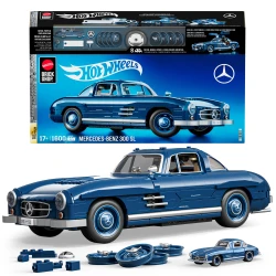 Mattel Brick Shop Hot Wheels Mercedes-Benz 300 SL – Additional – Die-Cast Collectible Model Car – Model HWW25