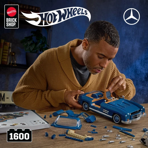 Mattel Brick Shop Hot Wheels Mercedes-Benz 300 SL – Additional – Die-Cast Collectible Model Car – Model HWW25 - Mattel - Image 11