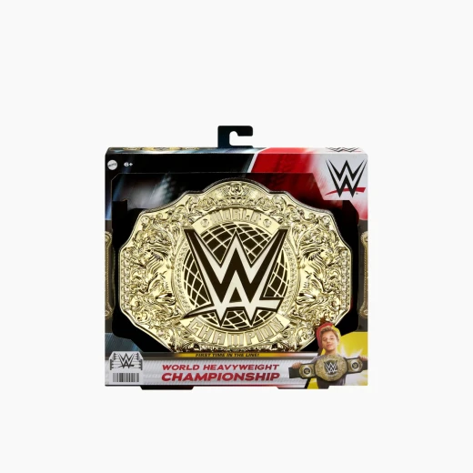 حزام عنوان بطولة Mattel WWE Network Gold للوزن الثقيل - مصمم لإثارة شكل ومظهر لقب البطولة - موديل HYF18 - ماتيل - Image 3