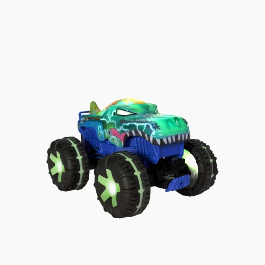 Hot Wheels Remote Control 1:15 Monster Trucks Mega Wrex Alive – Features interactive lights and sounds – Model JBD90 - Mattel - Image 3