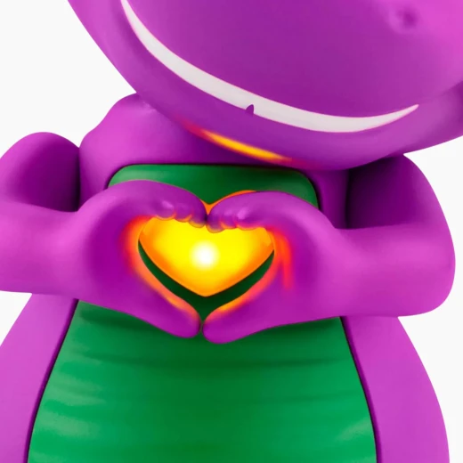مجسم ماتيل بارني هارت هاندز - يتضمن أكثر من 15 أغنية وصوت وعبارة، بما في ذلك "I Love You (I Love Me Too) - موديل JFF05 - ماتيل - Image 2