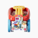 Mega Bloks Block Scooping Wagon – Includes 1 pull wagon and 20 big building blocks – Model JFR30 - Mattel