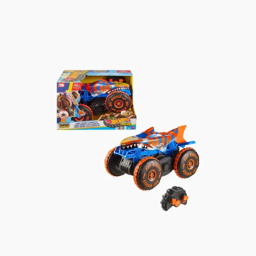 Hot Wheels Remote Control 1:15 Monster Trucks Tiger Shark Climber – Innovative tail for climbing over obstacles – Model JFR39 - Mattel - Image 4