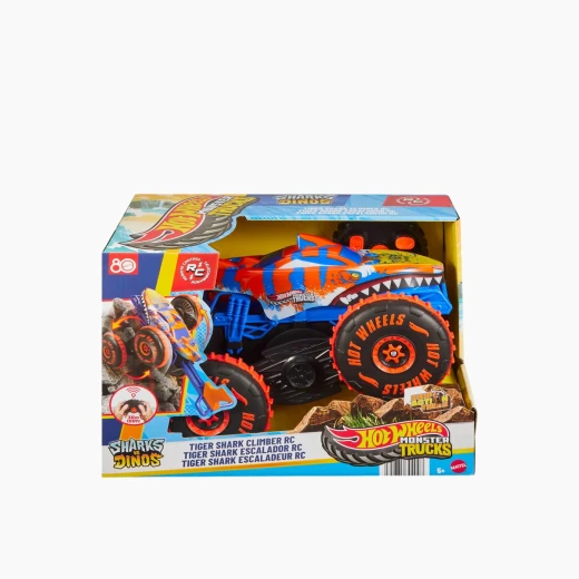 Hot Wheels Remote Control 1:15 Monster Trucks Tiger Shark Climber – Innovative tail for climbing over obstacles – Model JFR39 - Mattel - Image 5