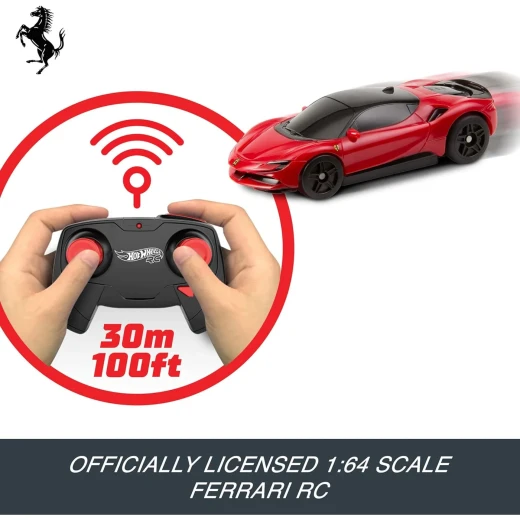 Hot Wheels RC 1:64 Ferrari SF90 – 1:64 scale remote-control replica of the Ferrari SF90 Stradale Assetto Fiorano – Model JGD09 - Mattel - Image 5
