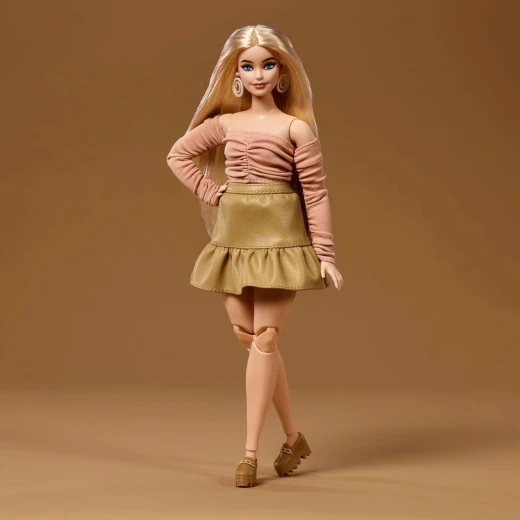 Barbie You Create Barbie Basics White and Curvy - تتضمن المجموعة أجسام دمى متعددة ومجموعة مختارة من الملابس الأنيقة - موديل JJX37 - ماتيل - Image 2