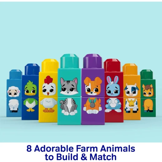 Mega Bloks Build and Match Animal Tractor – Pieces connect securely for stable play – Model JKG33 - Mega Bloks - Image 2