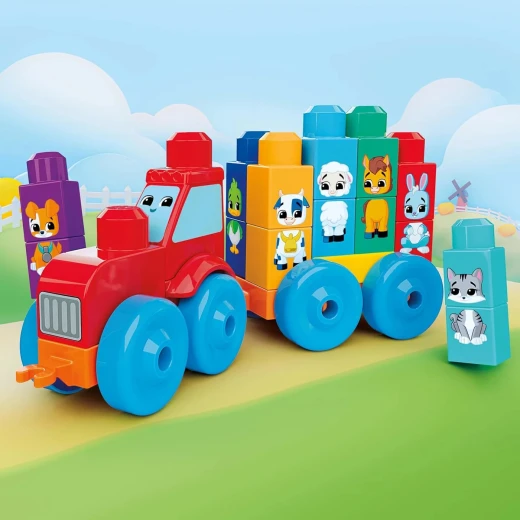 Mega Bloks Build and Match Animal Tractor – Pieces connect securely for stable play – Model JKG33 - Mega Bloks - Image 5