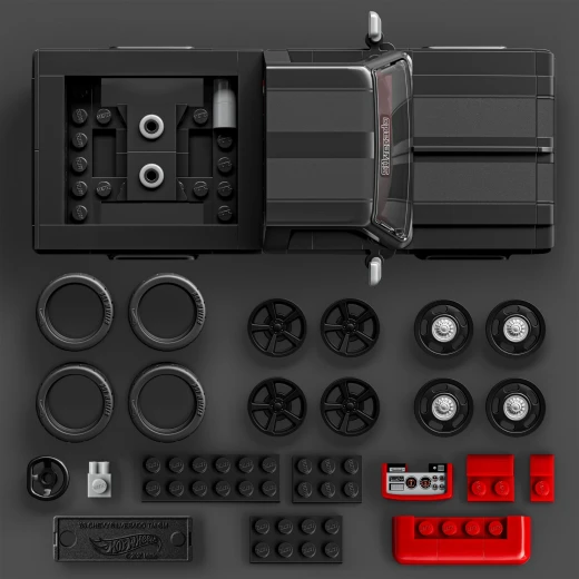 Mattel Brick Shop Hot Wheels '83 Chevy Silverado – Transform Your Build – Die-Cast Collectible Model Car – Ages 10+ Years – Model JKG42 - Mattel - Image 10