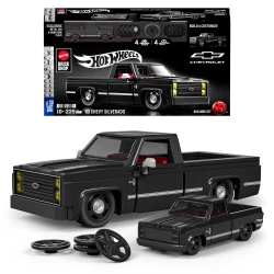 Mattel Brick Shop Hot Wheels '83 Chevy Silverado – Transform Your Build – Die-Cast Collectible Model Car – Ages 10+ Years – Model JKG42