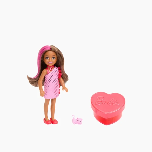سلسلة Mattel Chelsea Party Unboxed Reveal Glam Party - متنوعة - تتميز بعنصر كشف مفاجئ لمزيد من الإثارة - موديل JFY04 - ماتيل - Image 4