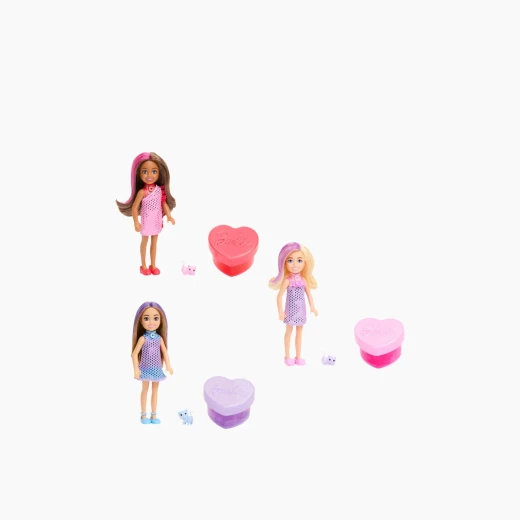 سلسلة Mattel Chelsea Party Unboxed Reveal Glam Party - متنوعة - تتميز بعنصر كشف مفاجئ لمزيد من الإثارة - موديل JFY04 - ماتيل - Image 10
