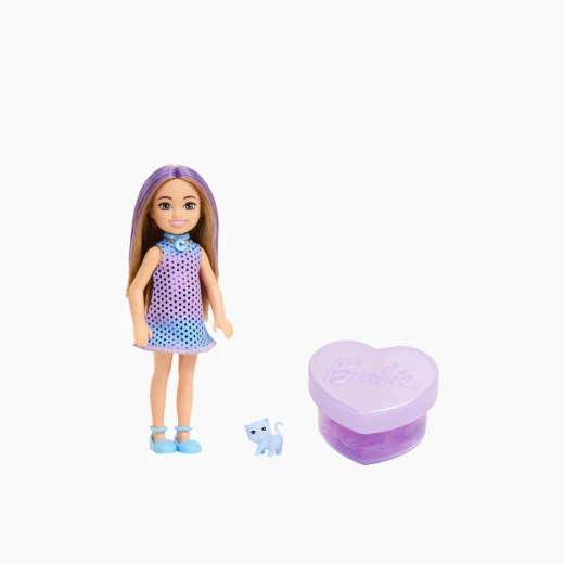 سلسلة Mattel Chelsea Party Unboxed Reveal Glam Party - متنوعة - تتميز بعنصر كشف مفاجئ لمزيد من الإثارة - موديل JFY04 - ماتيل - Image 14