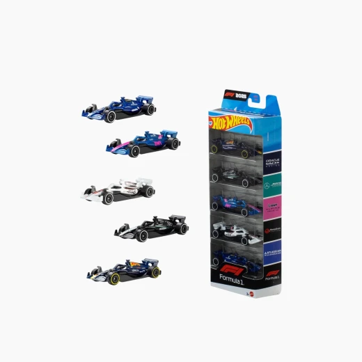 Hot Wheels 5-Car Pack Race – Features a collection of Hot Wheels cars in a race-themed pack – Model JLN11 - Mattel - Image 2