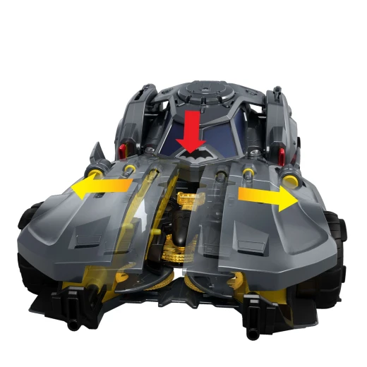Mattel DC Batmobile - يتميز بنظام Batlink المعياري للتحول مع عناصر إضافية من مستودع Batlink - للأعمار من 4 سنوات فما فوق - موديل JMD52 - ماتيل - Image 10