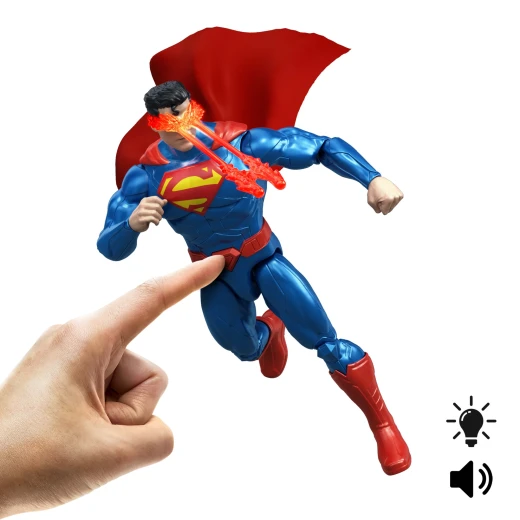 Mattel DC Premiere Heat Vision Superman Action Figure - ينشط أضواء "الرؤية الحرارية" المثيرة وأكثر من 12 عبارة وأصوات خاصة بالشخصية - موديل JMD87 - ماتيل - Image 7