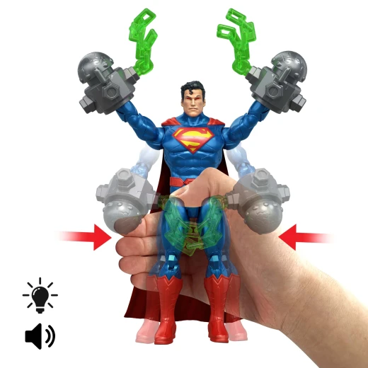 Mattel DC Premiere Heat Vision Superman Action Figure - ينشط أضواء "الرؤية الحرارية" المثيرة وأكثر من 12 عبارة وأصوات خاصة بالشخصية - موديل JMD87 - ماتيل - Image 14