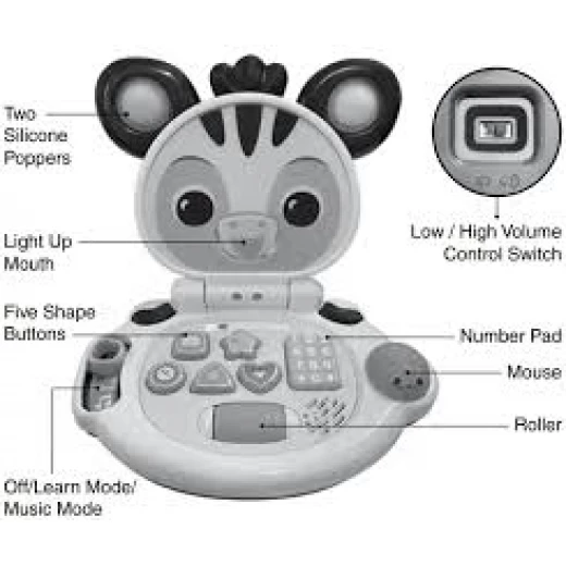 VTech Discovery Zebra Laptop™ – Interactive Learning Toy - VTech - Image 3