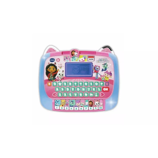 VTech Gabby's Dollhouse Cat-tacular Tablet – QWERTY keyboard, 10 numbered piano keys and 6 character buttons – Model 80-593603 VTech Gabby's Dollhouse Cat-tacular Tablet – QWERTY keyboard, 10 numbered piano keys and 6 character buttons – Model 80-593603